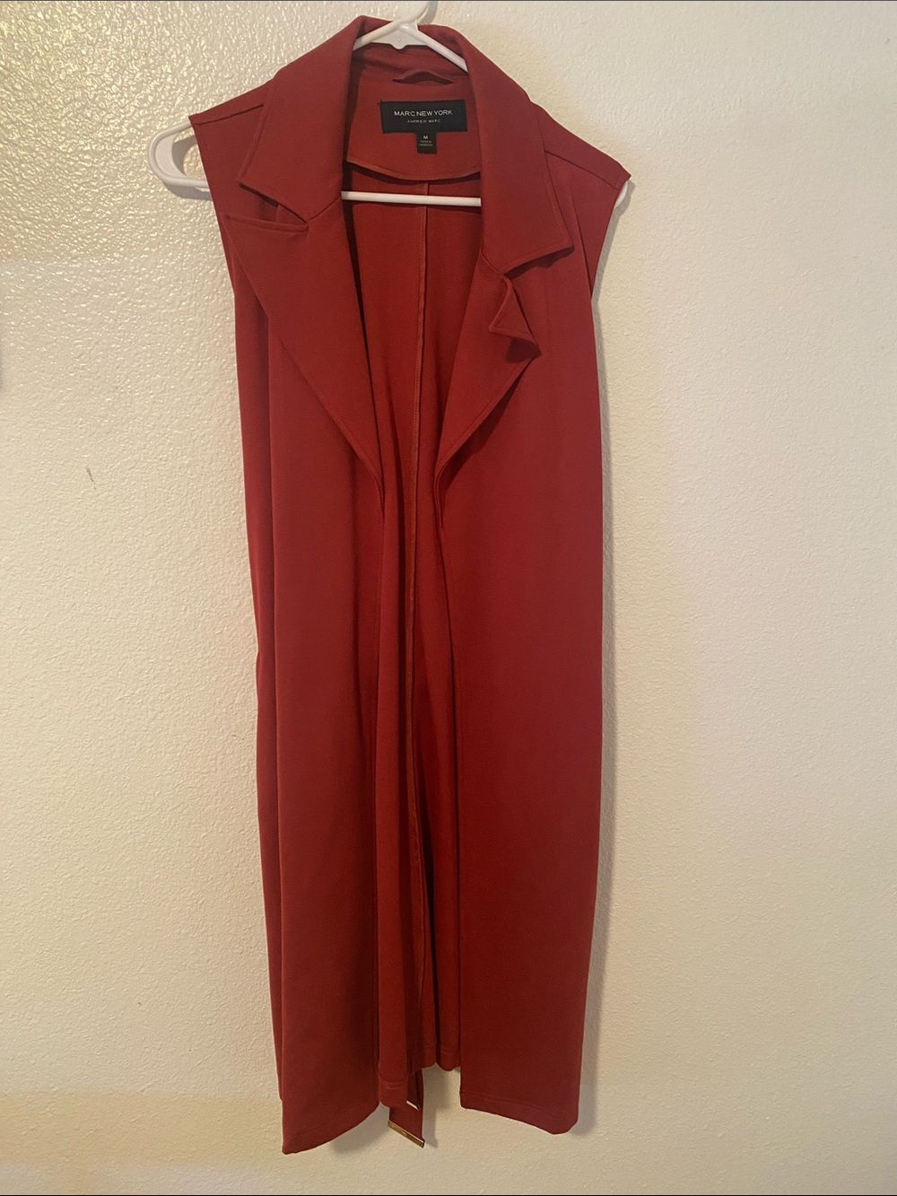 Marc New York Long Sleeveless Duster in Rust